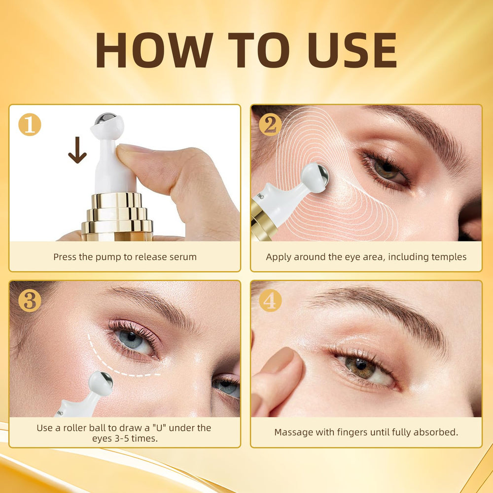 UJHAY daily use eye serum suitable for all skin types morning and night.