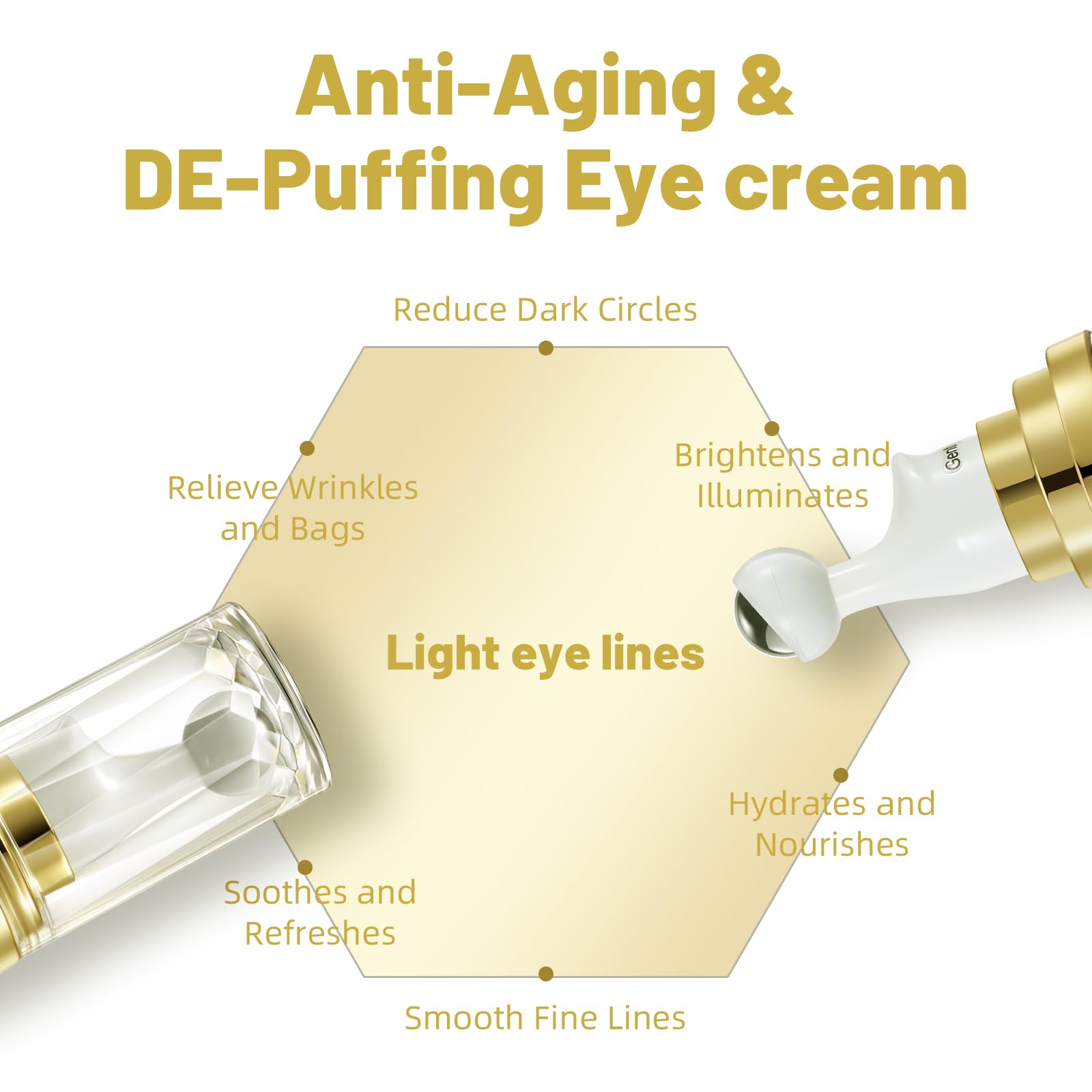 UJHAY eye serum promotes quick absorption for smoother under-eye skin.
