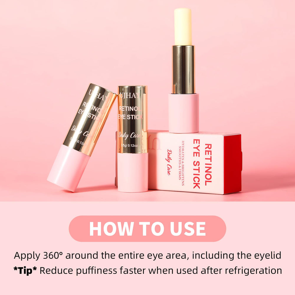 UJhay Barra de Retinol para Ojos, diseño twist-up para aplicación limpia y precisa.