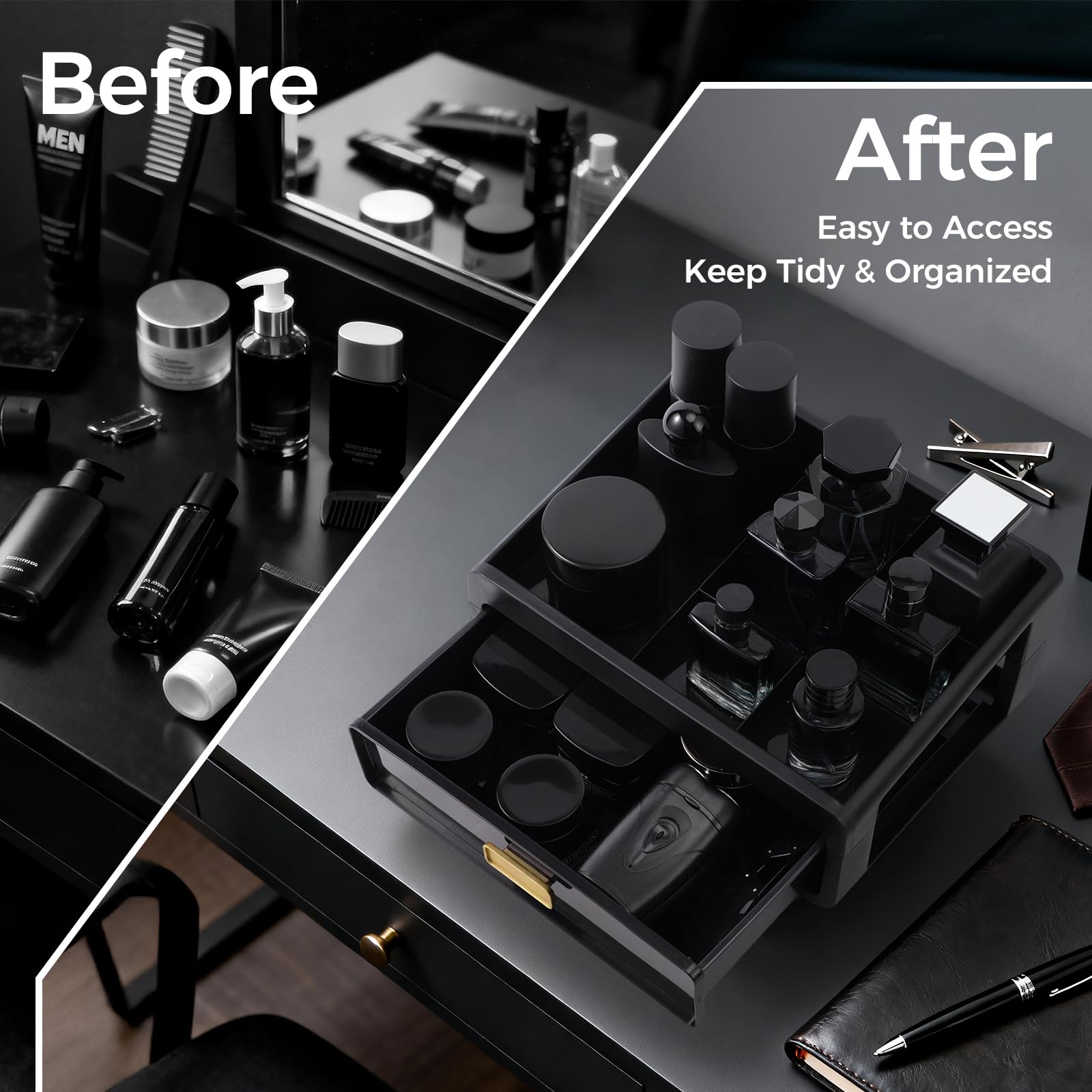 UJQSUN dresser organizer six compartments for easy organization