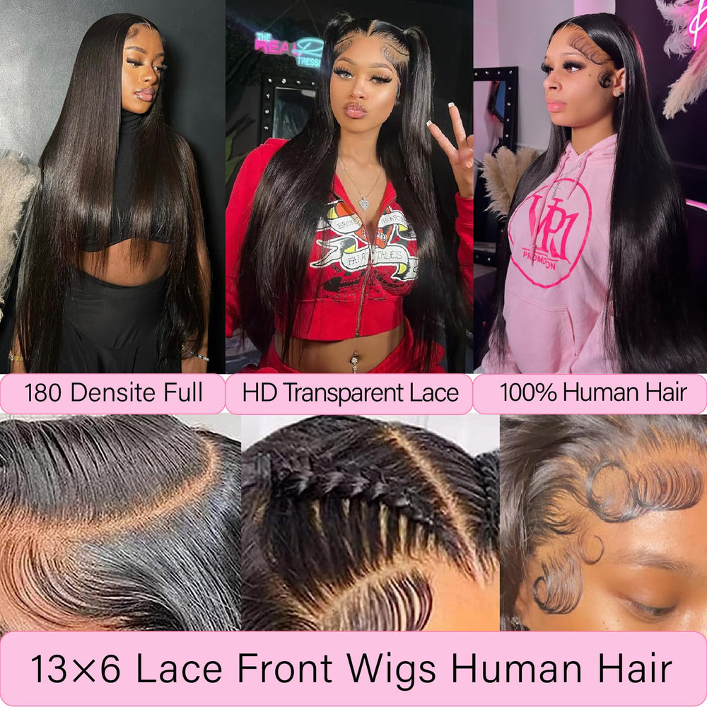 UKOWN 13x6 lace front wig straight 28in, cap interior with adjustable straps for secure fit.