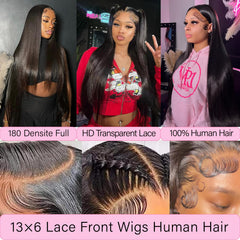 UKOWN 13x6 lace front wig straight 28in, cap interior with adjustable straps for secure fit.