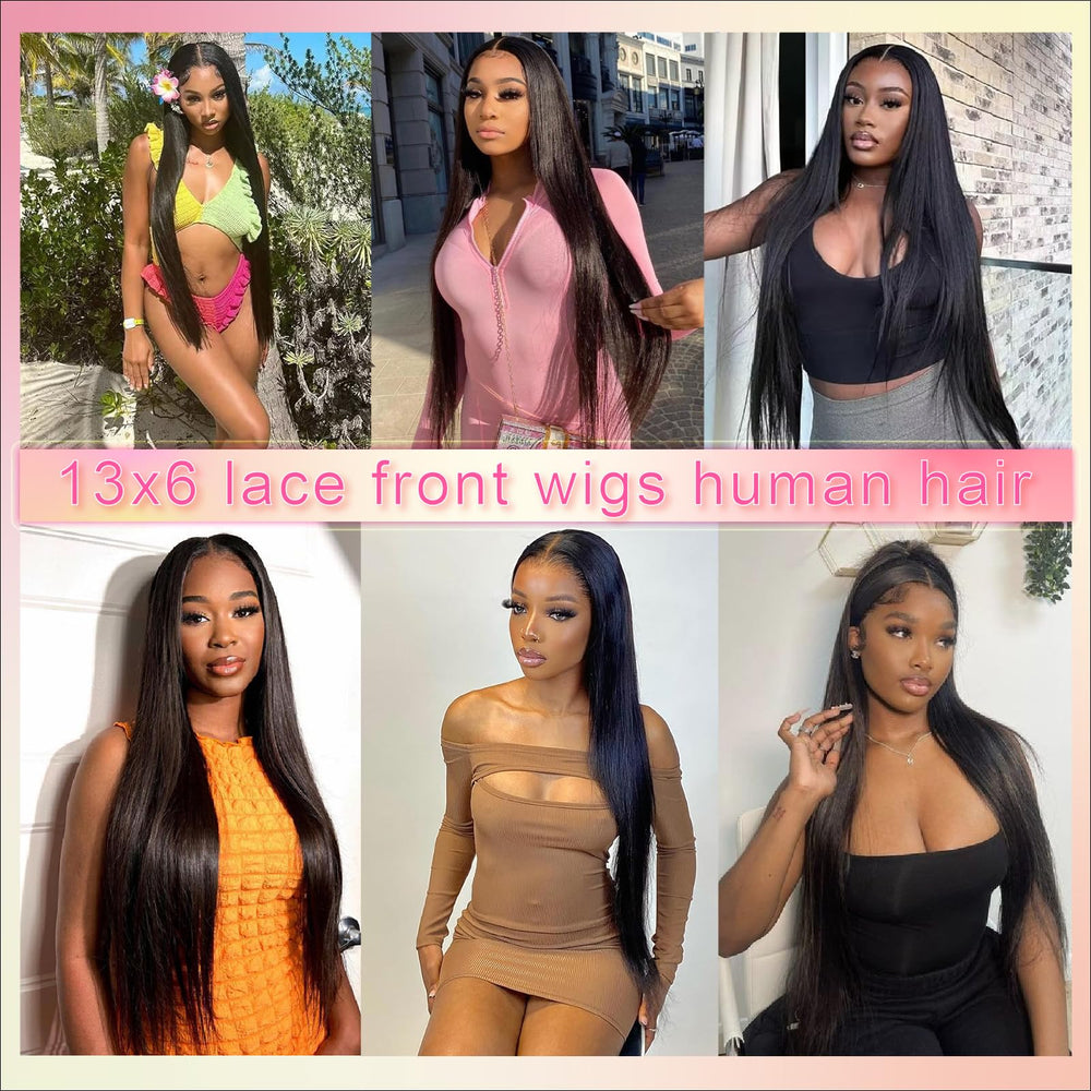 UKOWN 13x6 lace front wig straight 28in on-model view for everyday wear inspiration.