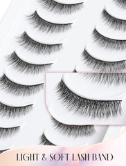 Ukrizi alternating-length lashes creating a subtle wing and dimension.