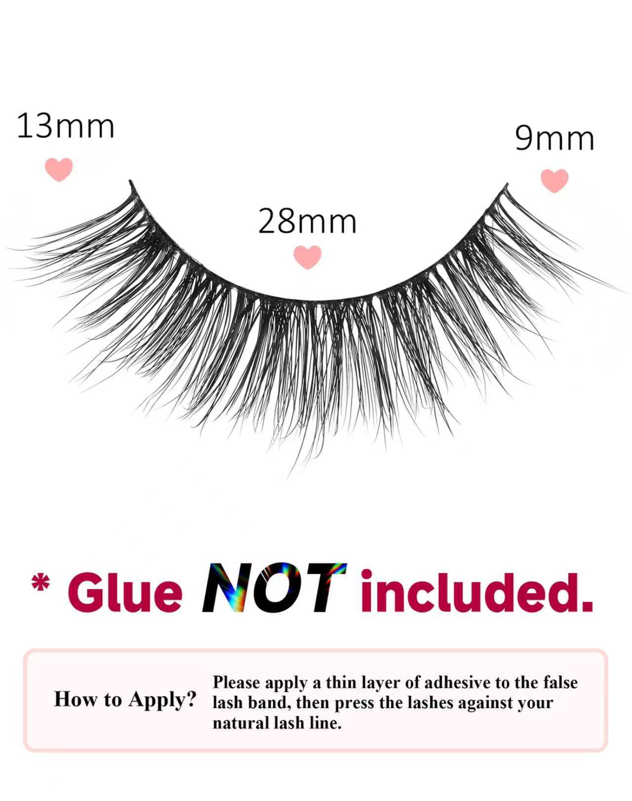 Ukrizi KD01 wispy lashes offering multi-layered dimension for soft, eye-opening definition.