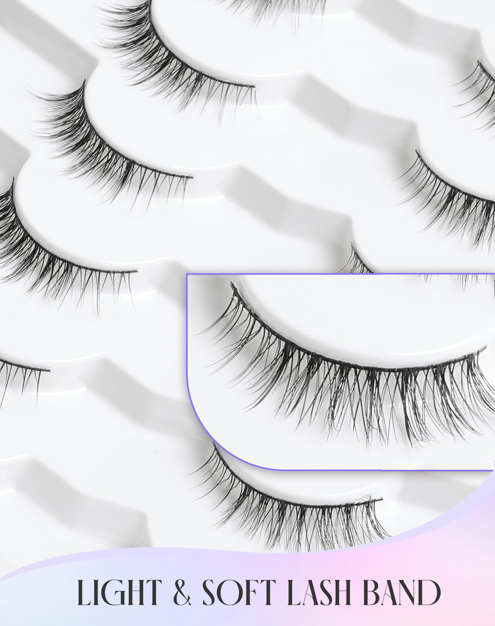 Ukrizi natural lashes cruelty-free synthetic hair for lightweight, natural look