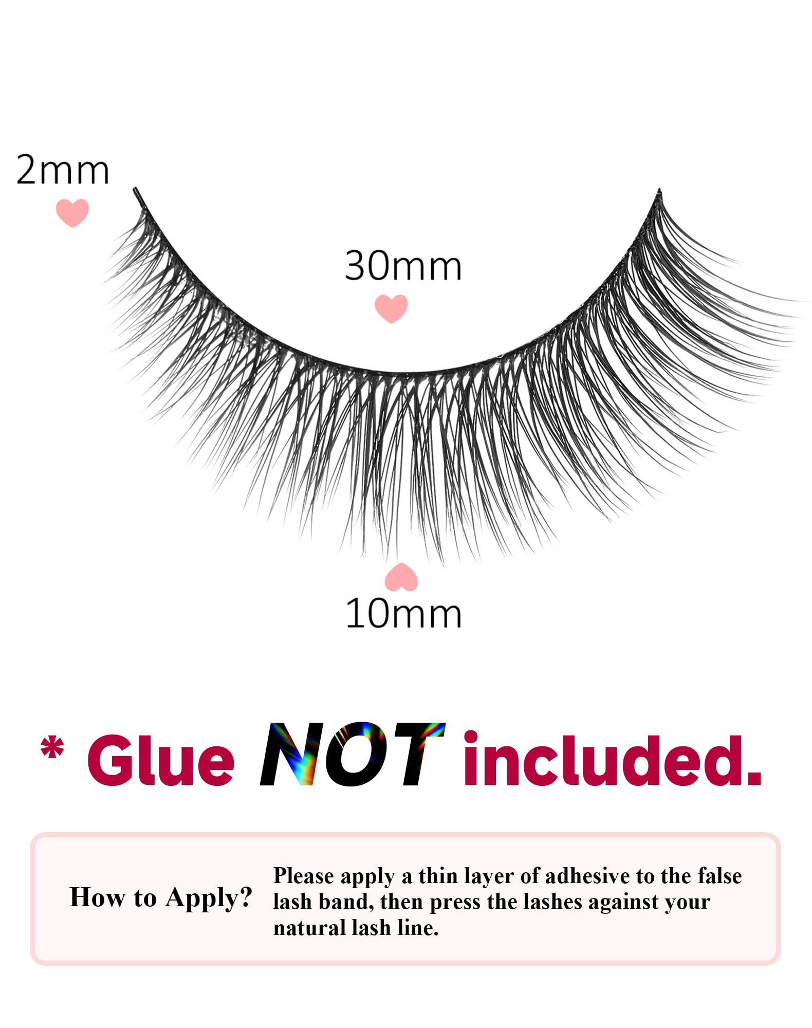 Ukrizi winged-flared lashes opening the eye with a soft, airy finish.
