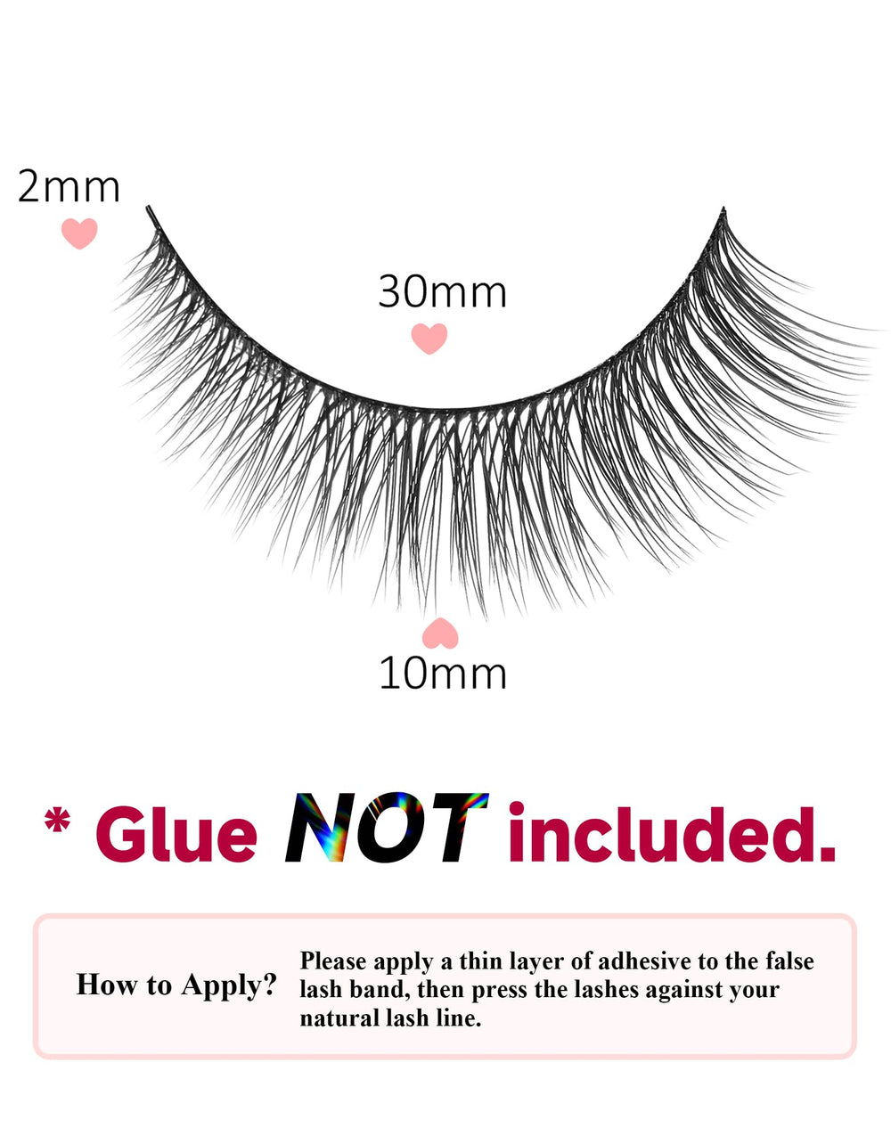 Ukrizi winged-flared lashes opening the eye with a soft, airy finish.