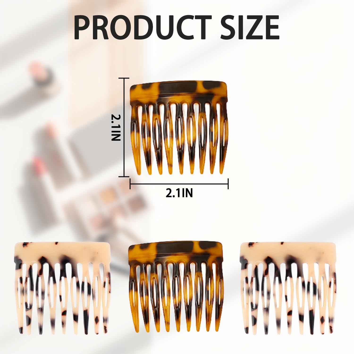 UKSKS French side comb leopard print closeup adds decorative flair with reliable grip.