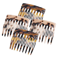 UKSKS French side comb tortoise shell closeup offering gentle hold and subtle style.