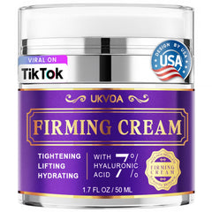 Frasco de UKVOA Crema Reafirmante para cuello, uso diario recomendado.