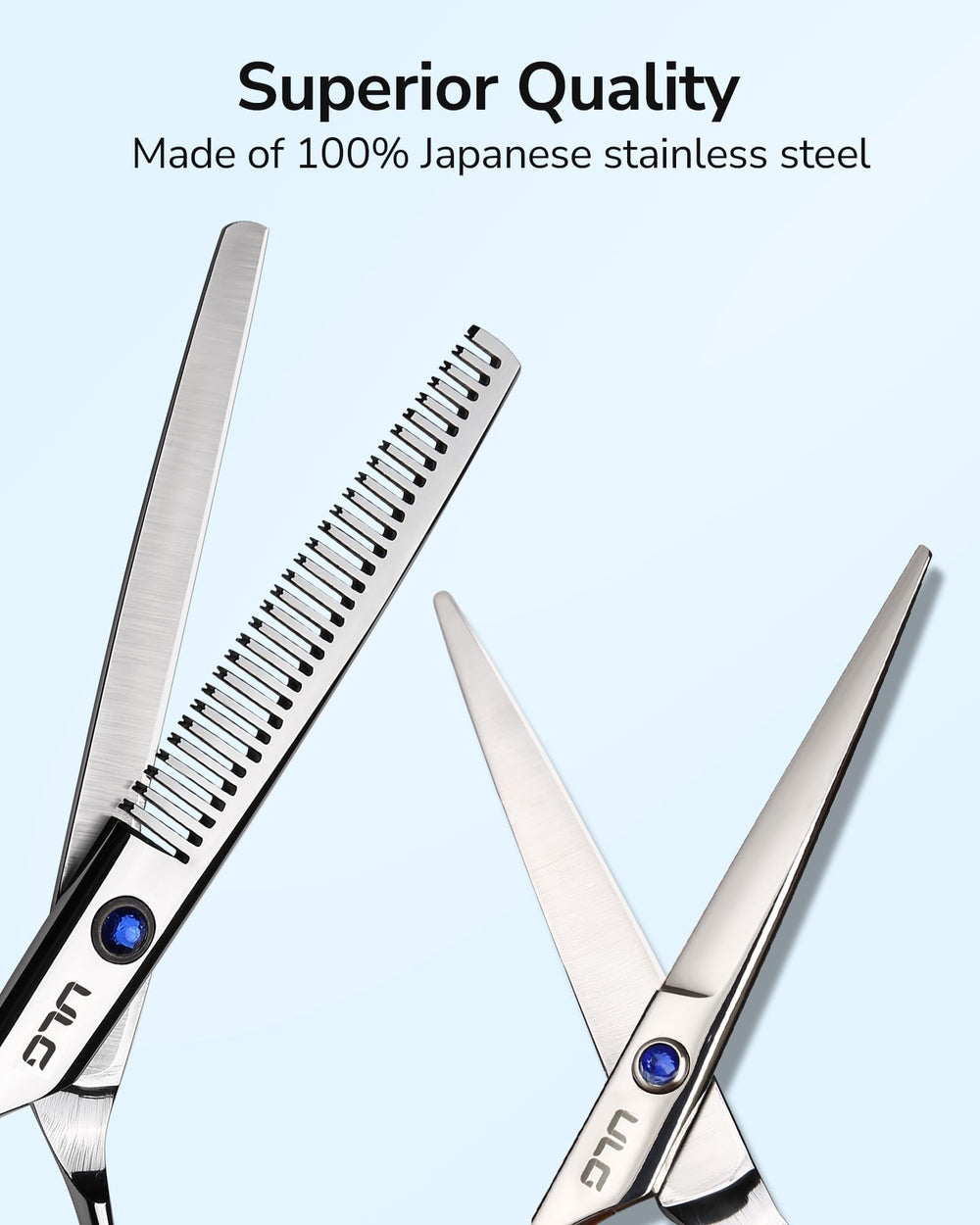 ULG 440C Japanese stainless steel blades deliver clean lasting cuts