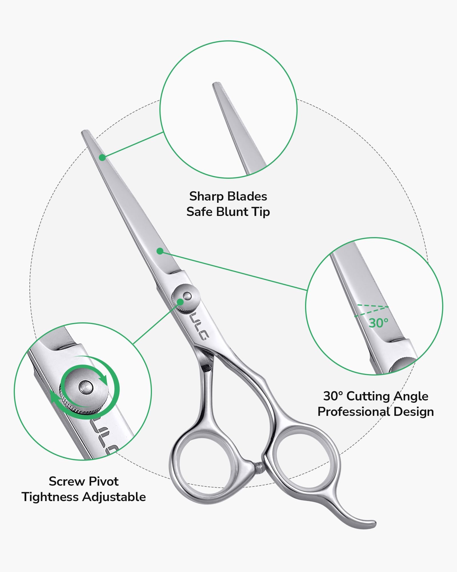 ULG ergonomic grip design provides reduced fatigue during long styling sessions.