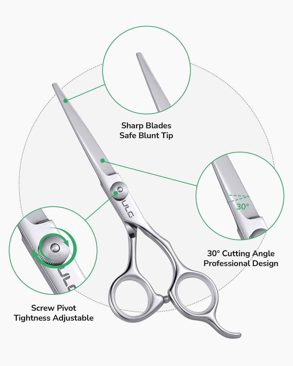 ULG ergonomic grip design provides reduced fatigue during long styling sessions.