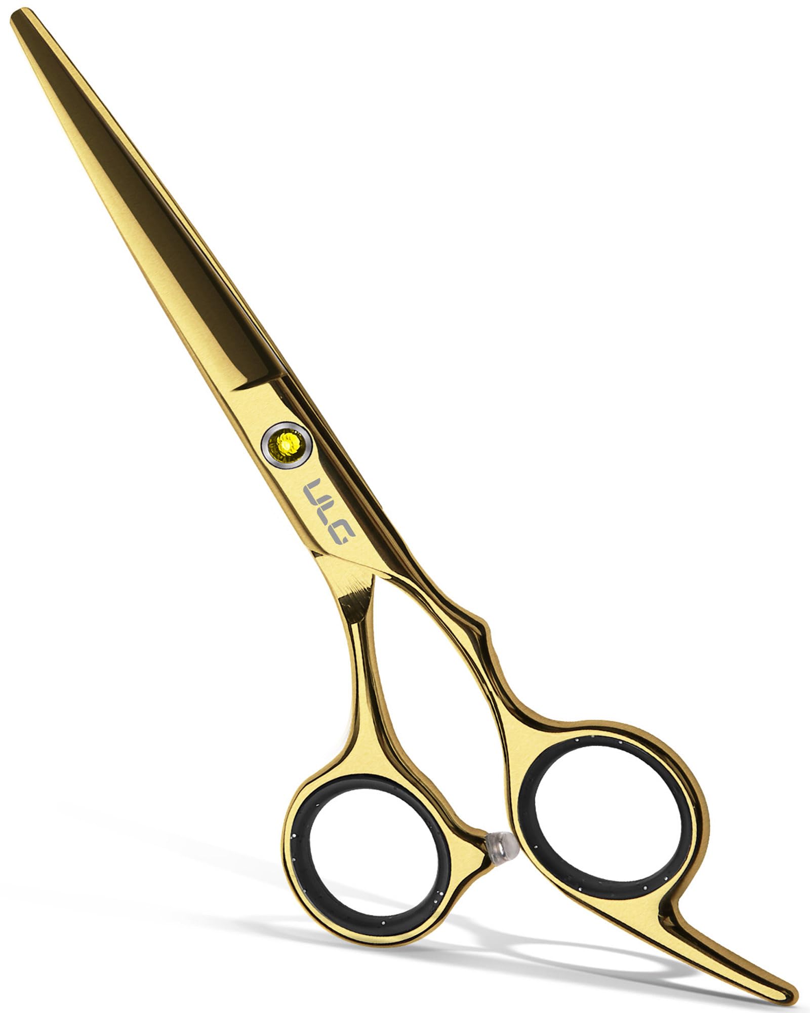 ULG hair cutting scissors full view showing 6.5-inch professional profile