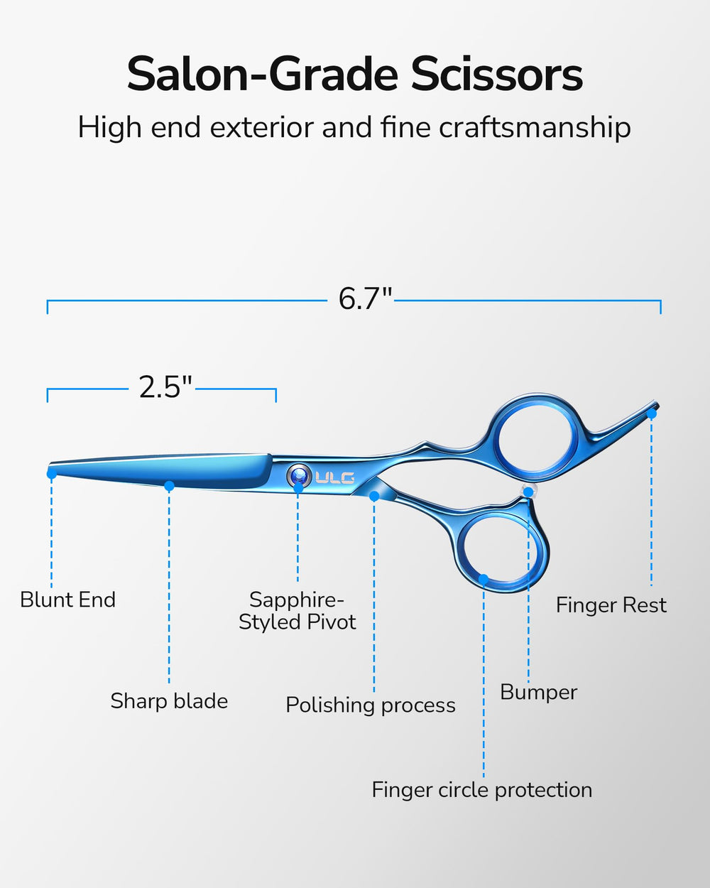 ULG hand-sharpened finish for smooth cutting