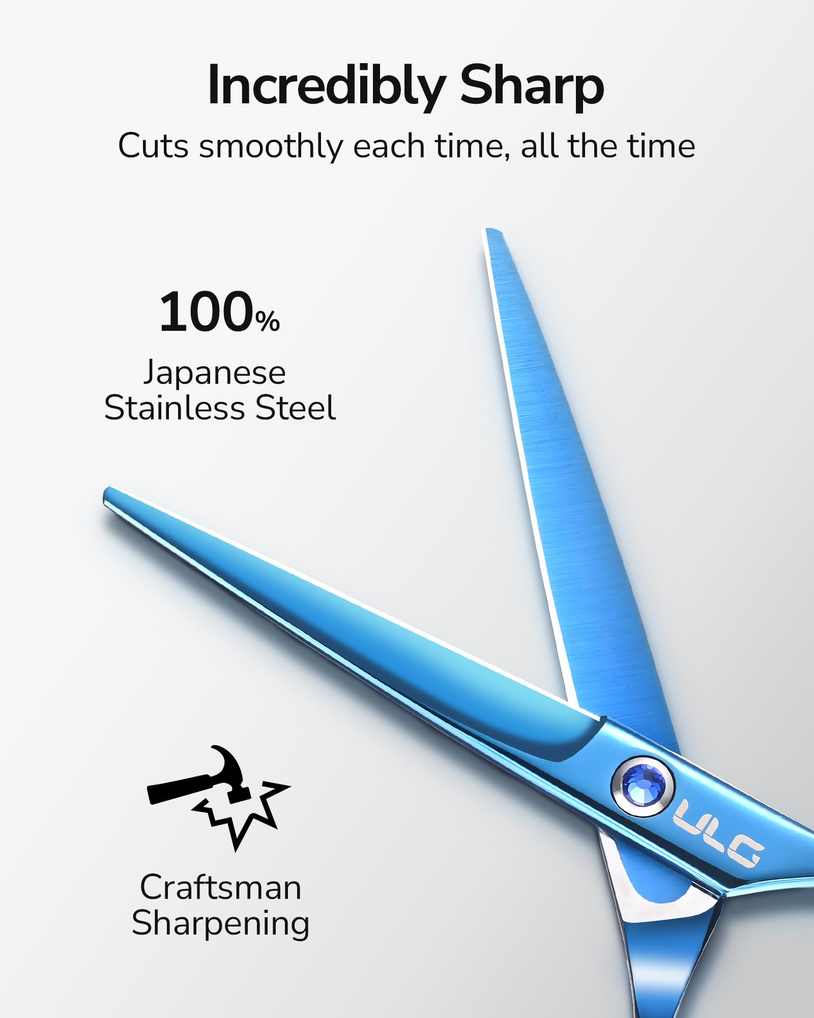 ULG professional salon-grade scissors for versatile cutting
