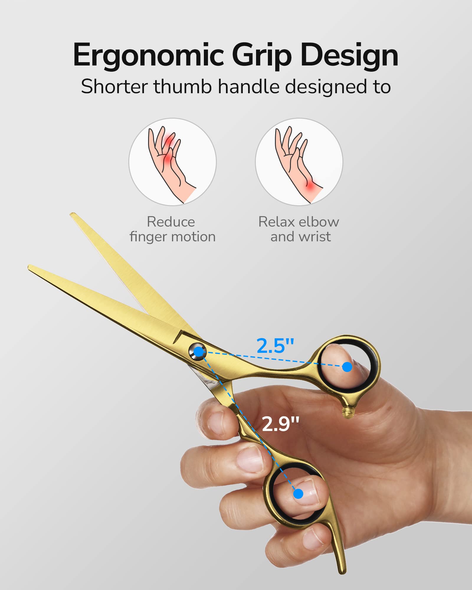 ULG right-handed design for precise salon use