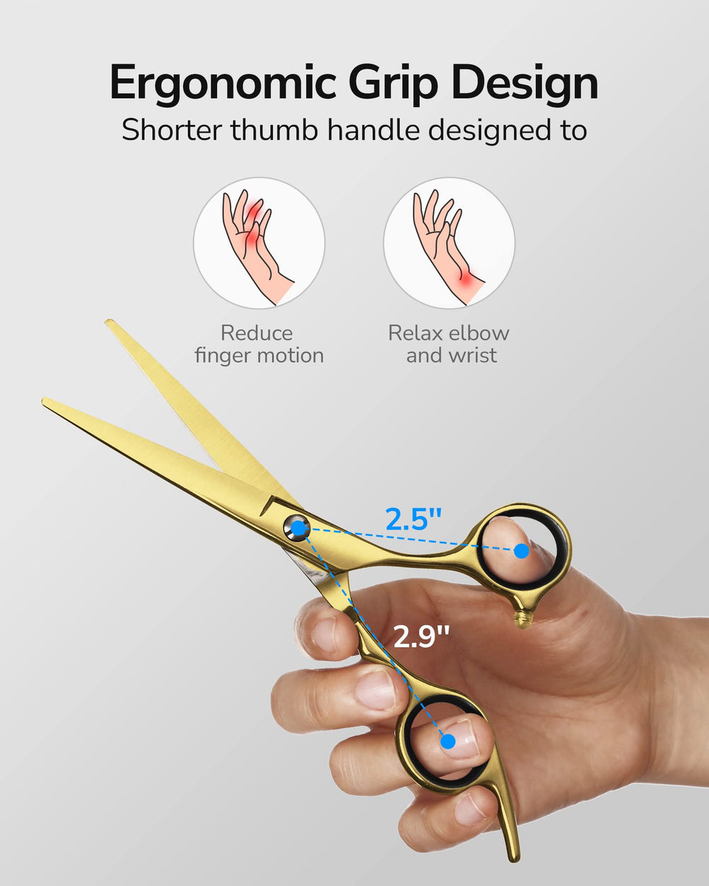 ULG right-handed design for precise salon use