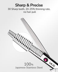 ULG offset-grip ergonomic design reduces wrist strain during long styling sessions