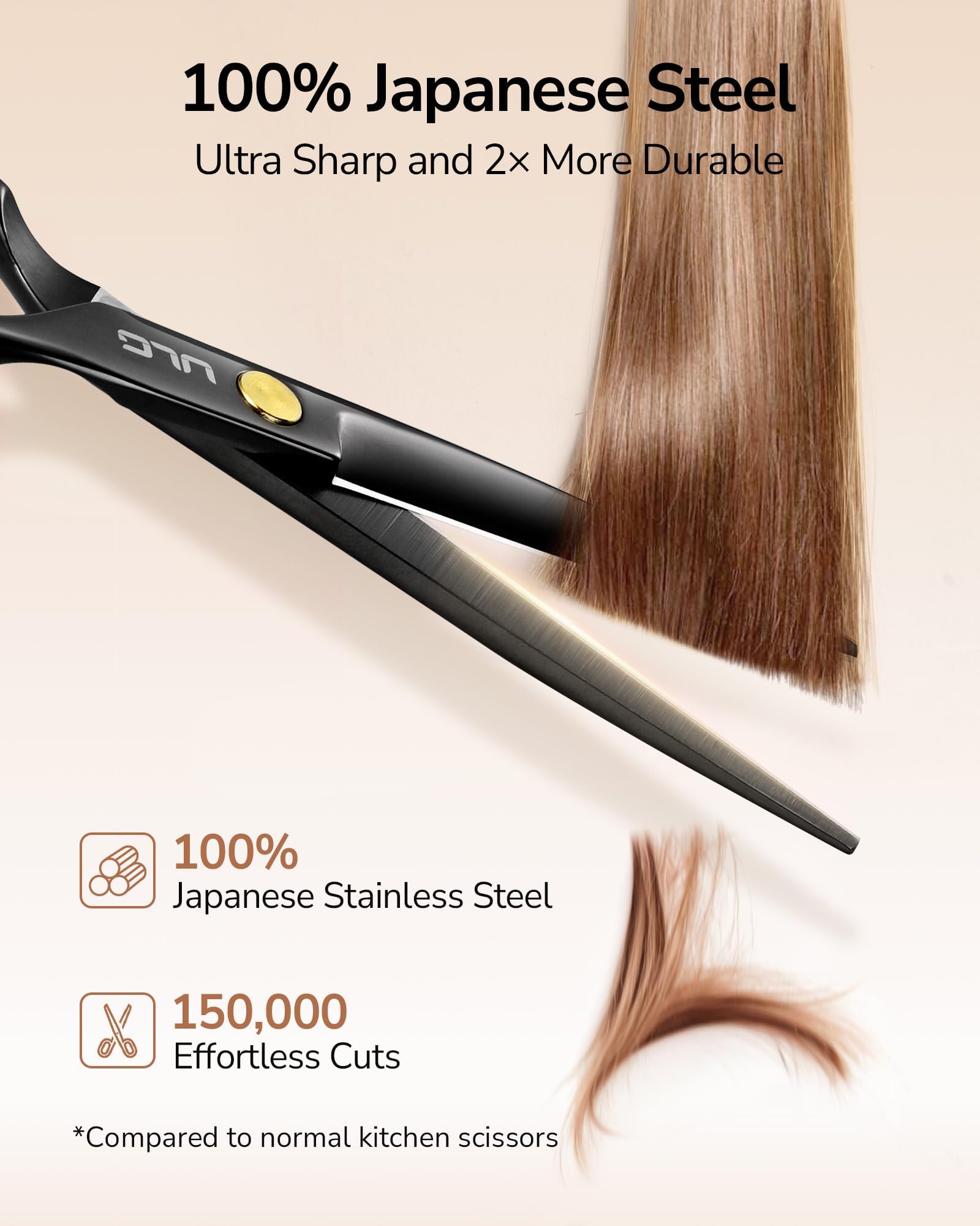 ULG thinning shears with 30 teeth for natural texture.