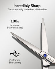ULG hand sharpened razor edge delivers smooth trimming