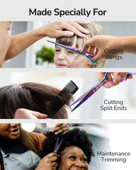 ULG 440C Japanese stainless steel barber scissors for lasting sharpness.