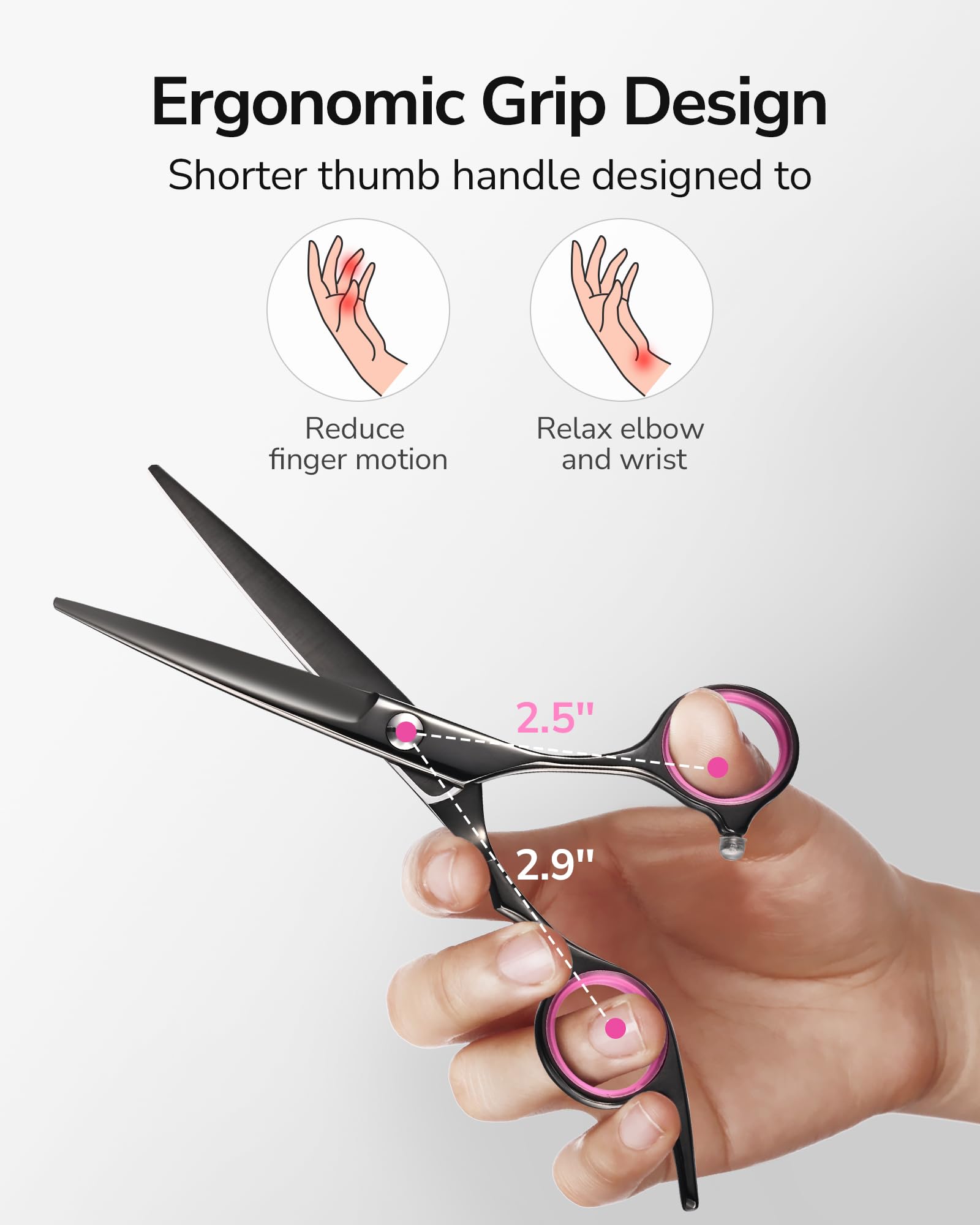 ULG Japanese 440C stainless steel scissors offer durable cutting performance.