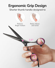 ULG Japanese 440C stainless steel scissors offer durable cutting performance.