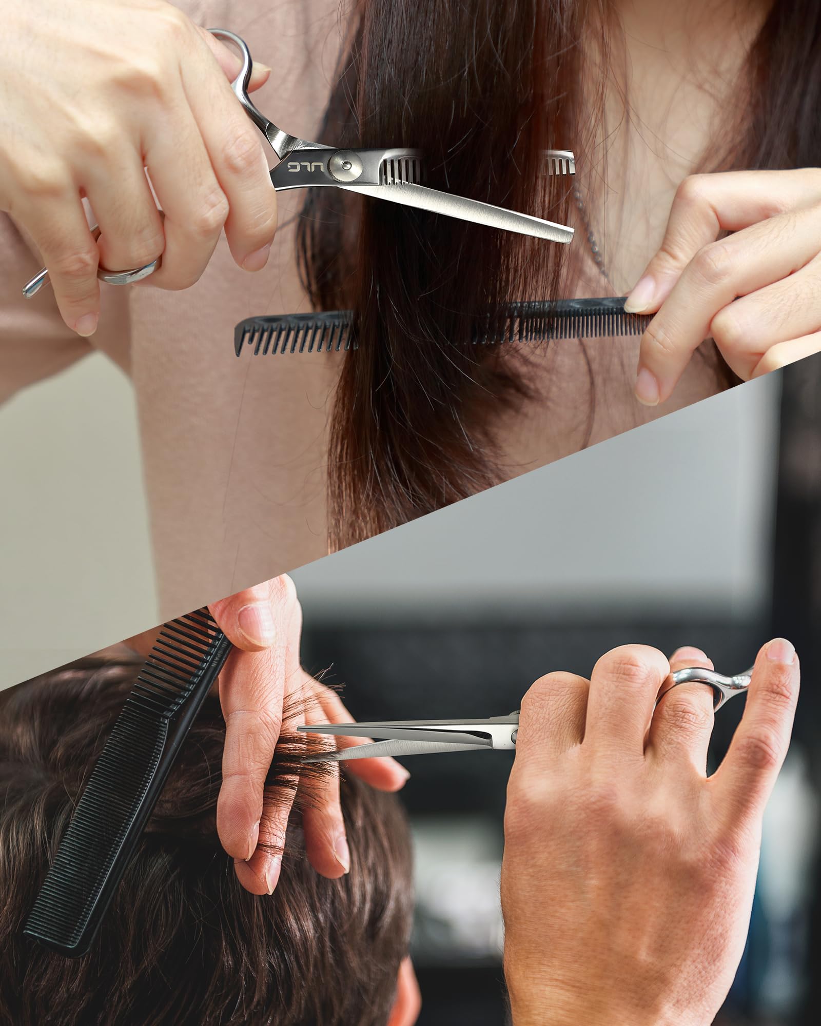 ULG close-up of Japanese stainless steel blades for precise grooming.