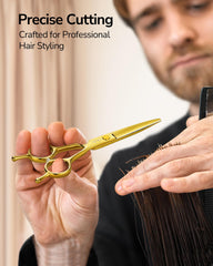 ULG 6.5 inch scissors offer left/right compatibility with built-in muffler for quiet operation.