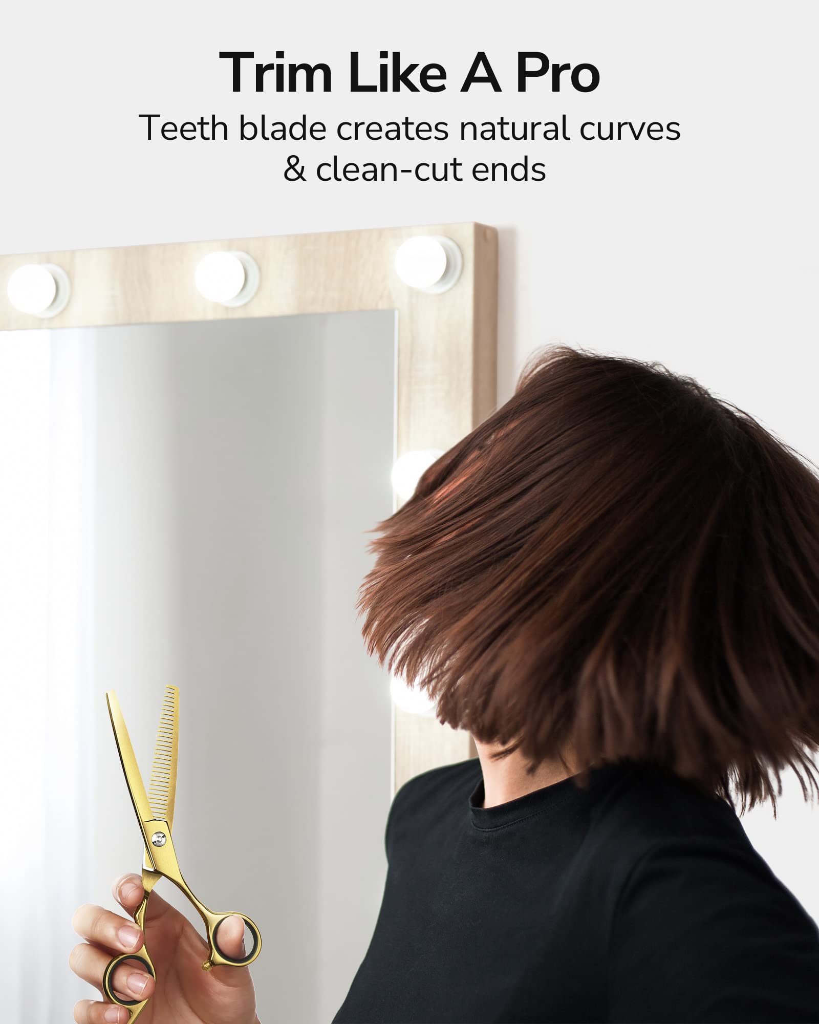 ULG texturizing shears with razor edge for soft, natural layering