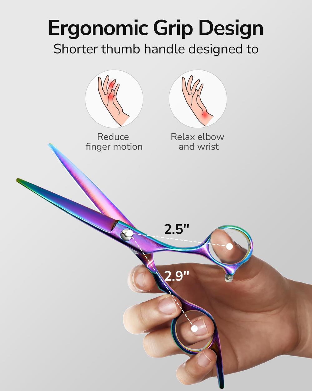 ULG versatile scissors suitable for men, women, elderly, and children.