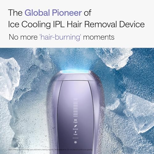 Ulike Air 10 Deluxe painless ice-cooling system keeps skin comfortable during treatment.
