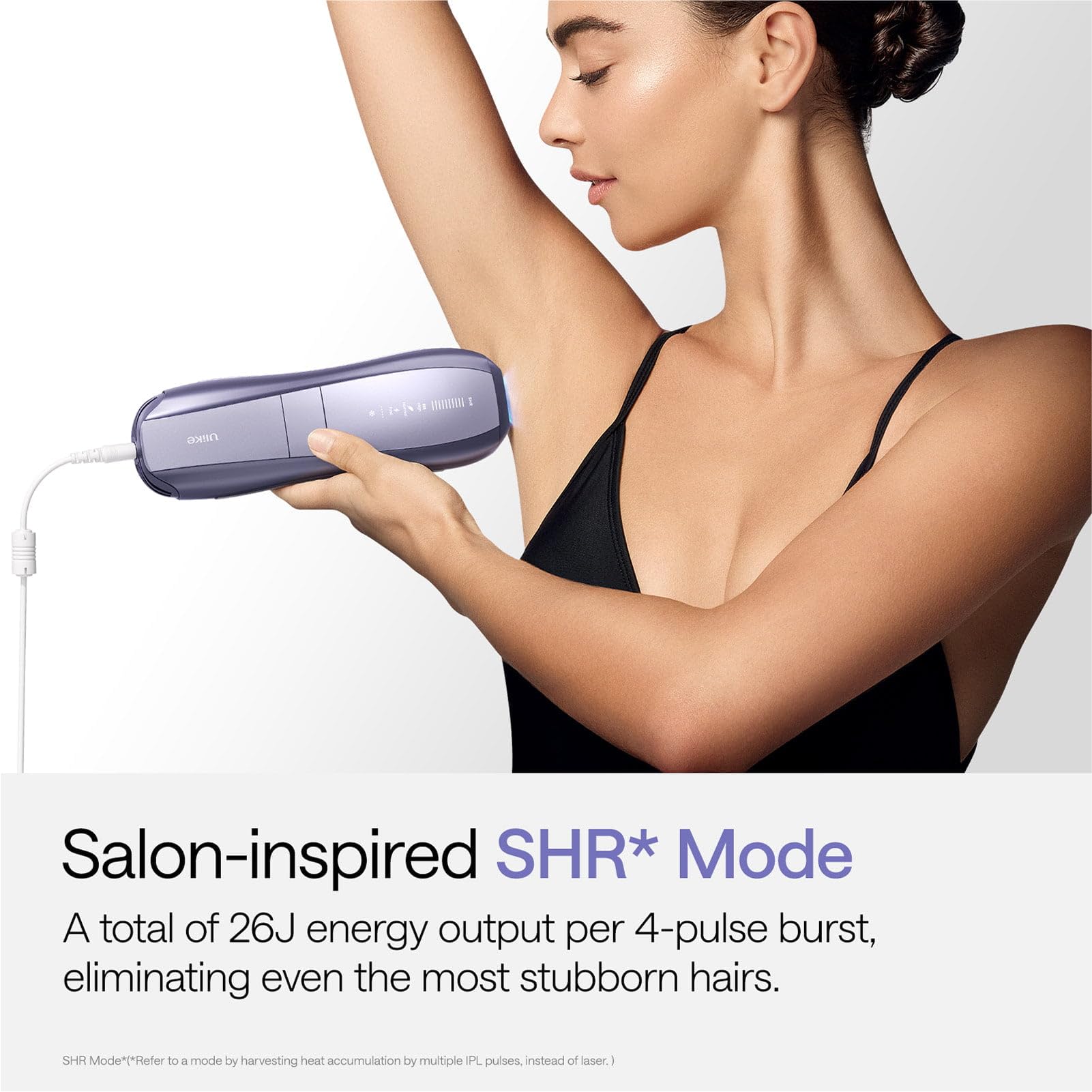 Ulike Air 10 SHR mode targets stubborn hairs for better results.