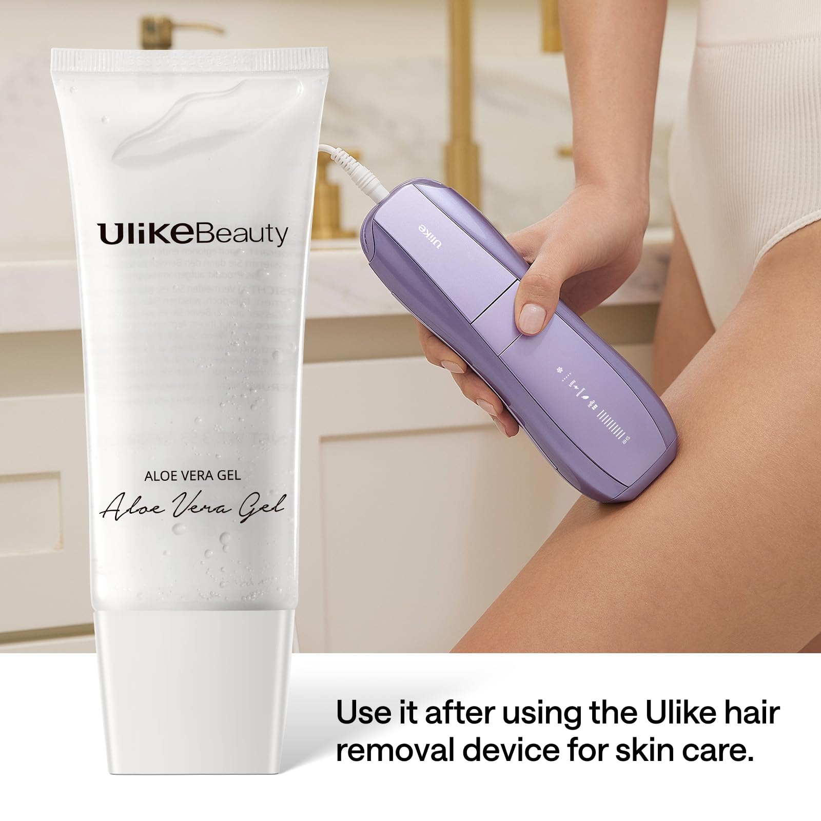 Ulikebeauty Vera Gel hydrates and cools skin during home beauty sessions.