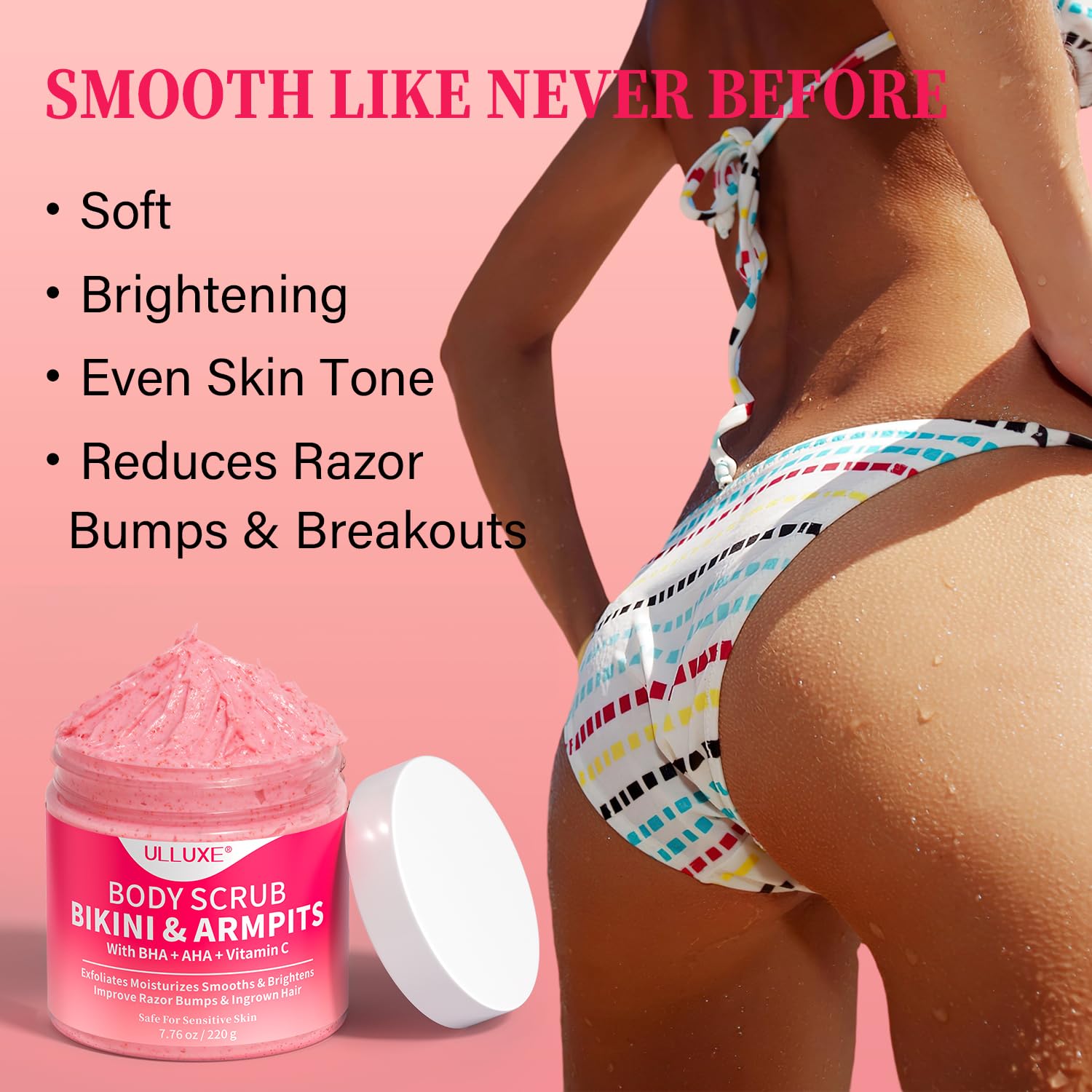 ulluxe exfoliante zona axilas: uso para línea bikini y axilas.
