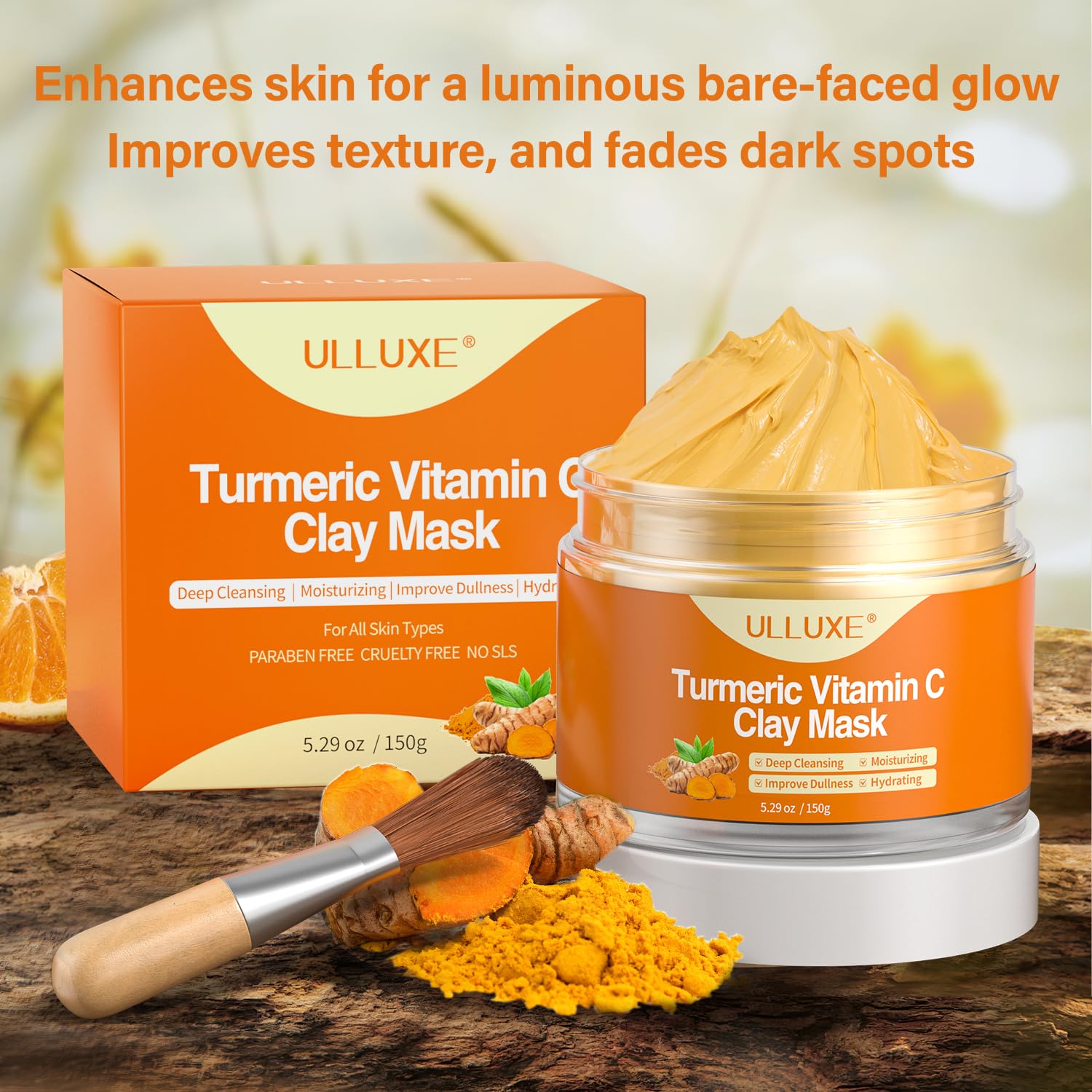 ulluxe mascarilla facial aplicador suave facilita una aplicación uniforme