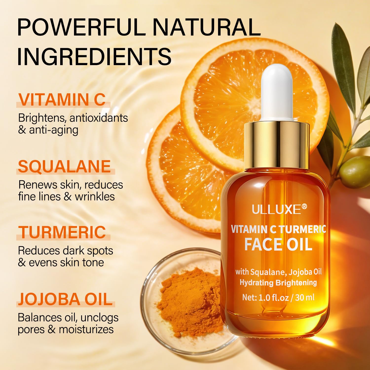 ulluxe Gota de aceite facial para hidratar profundamente la piel.