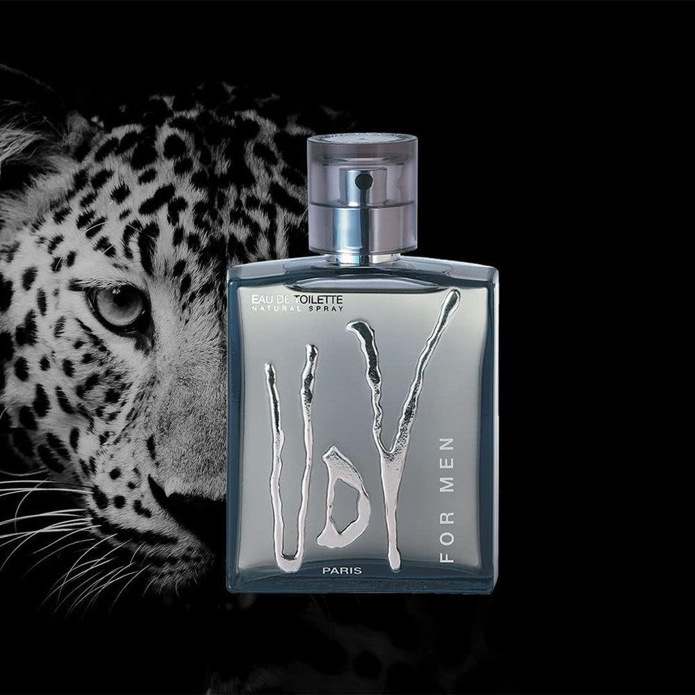 Ulric de Varens Classic EDT display side view with rugged elegance