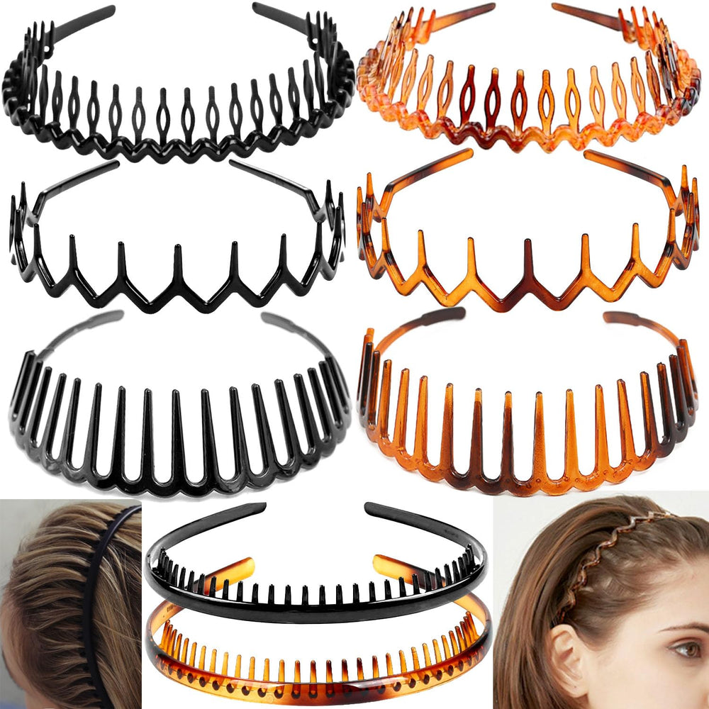 Diadema Ultimute negra con dientes, anti deslizamiento para uso diario.