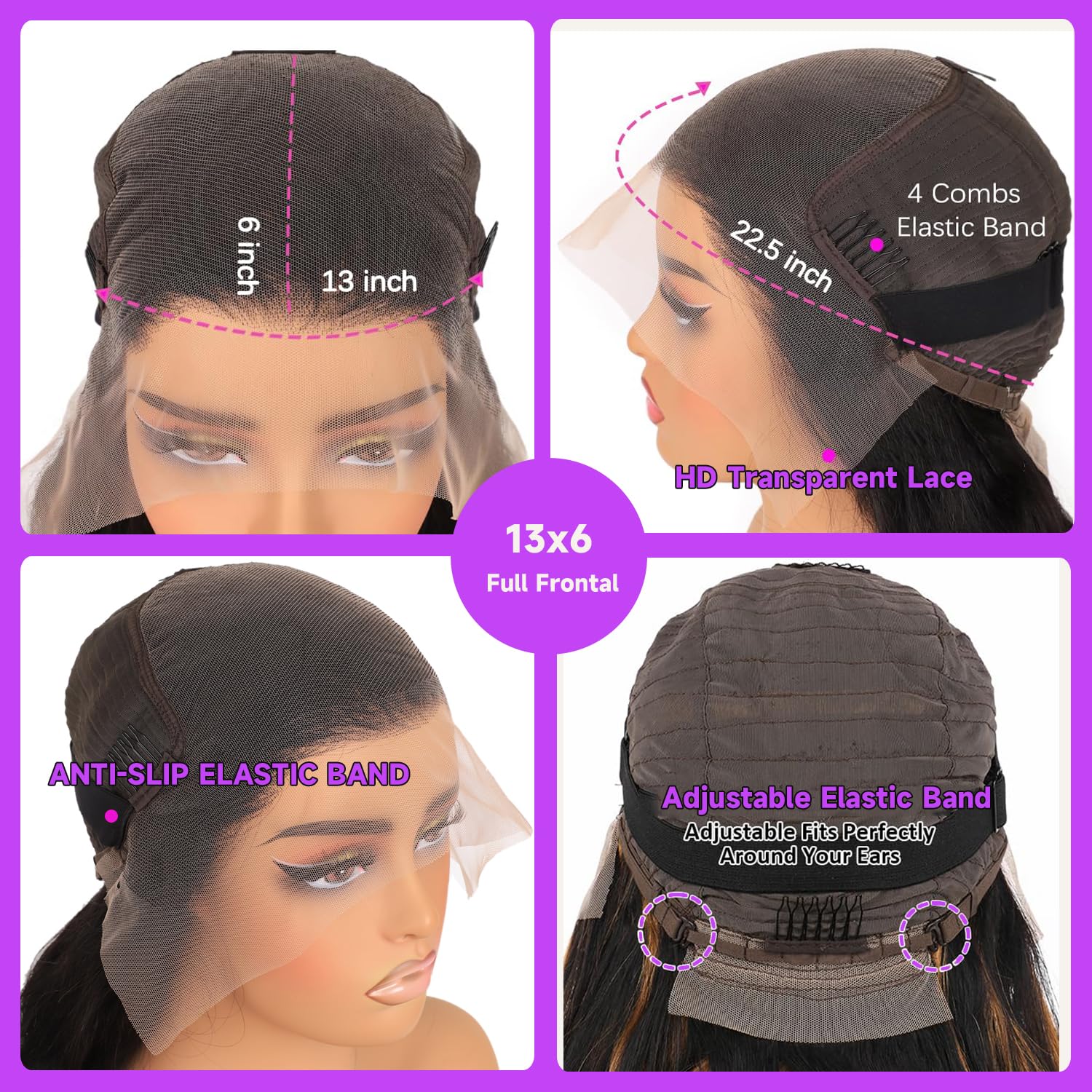 UltraFlower adjustable straps and four combs ensure secure wear
