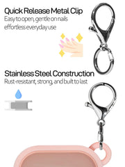 Reinforced keychain hole on ULTRASKINX case for bags or lanyards