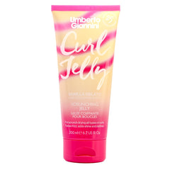 Umberto Giannini Curl Jelly Scrunching Vanilla bottle close up for defining curls