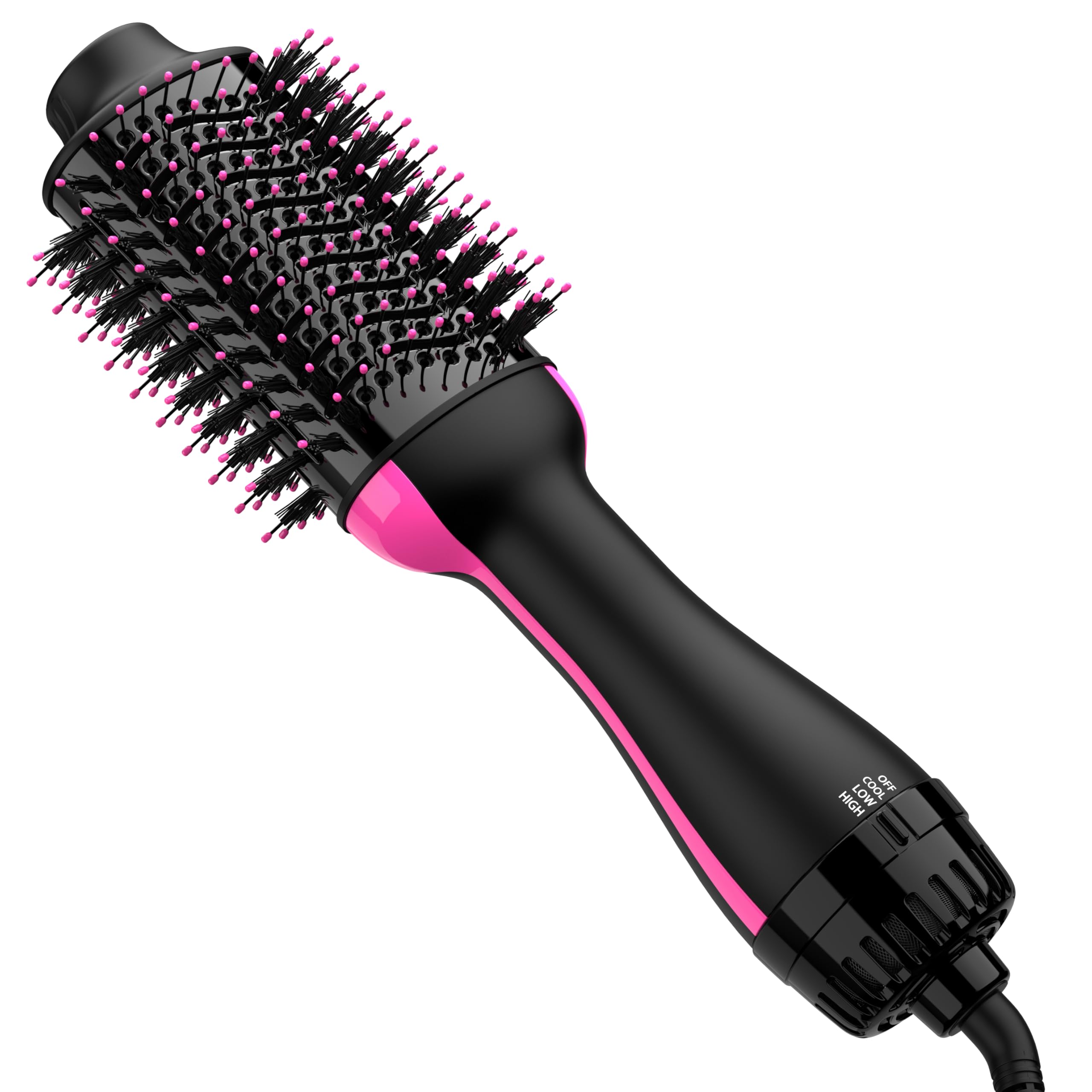 Umeely 4-in-1 hair dryer brush with oval barrel for smooth, voluminous styling.
