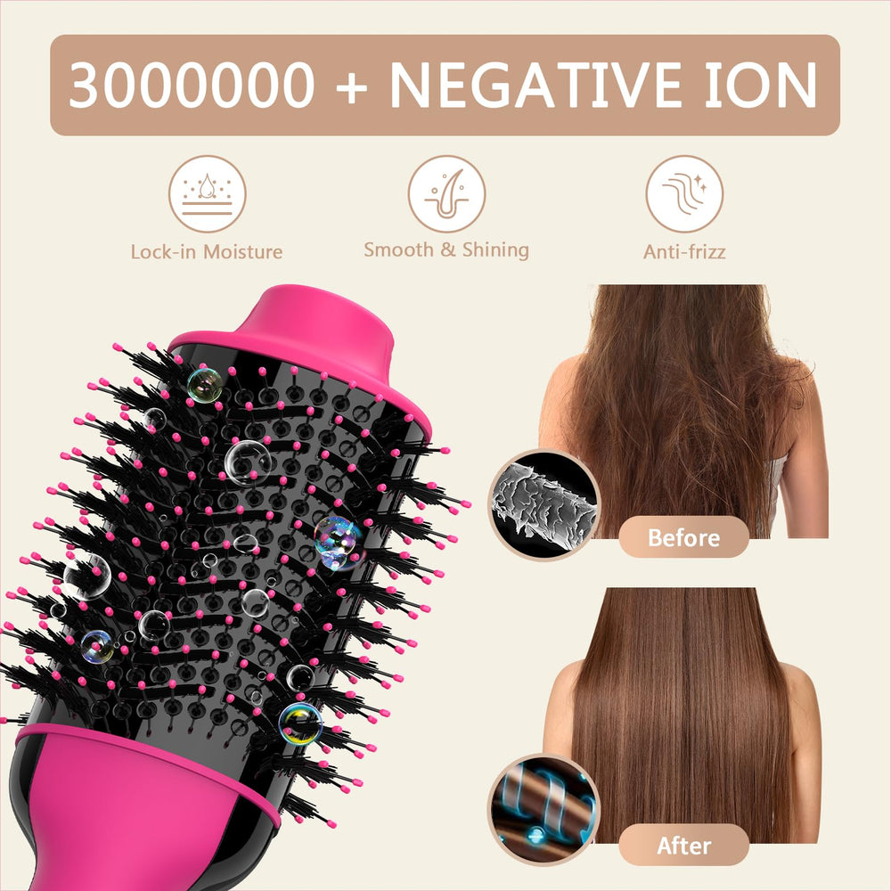 Umeely Hair Dryer Brush ergonomic handle enables comfortable styling.