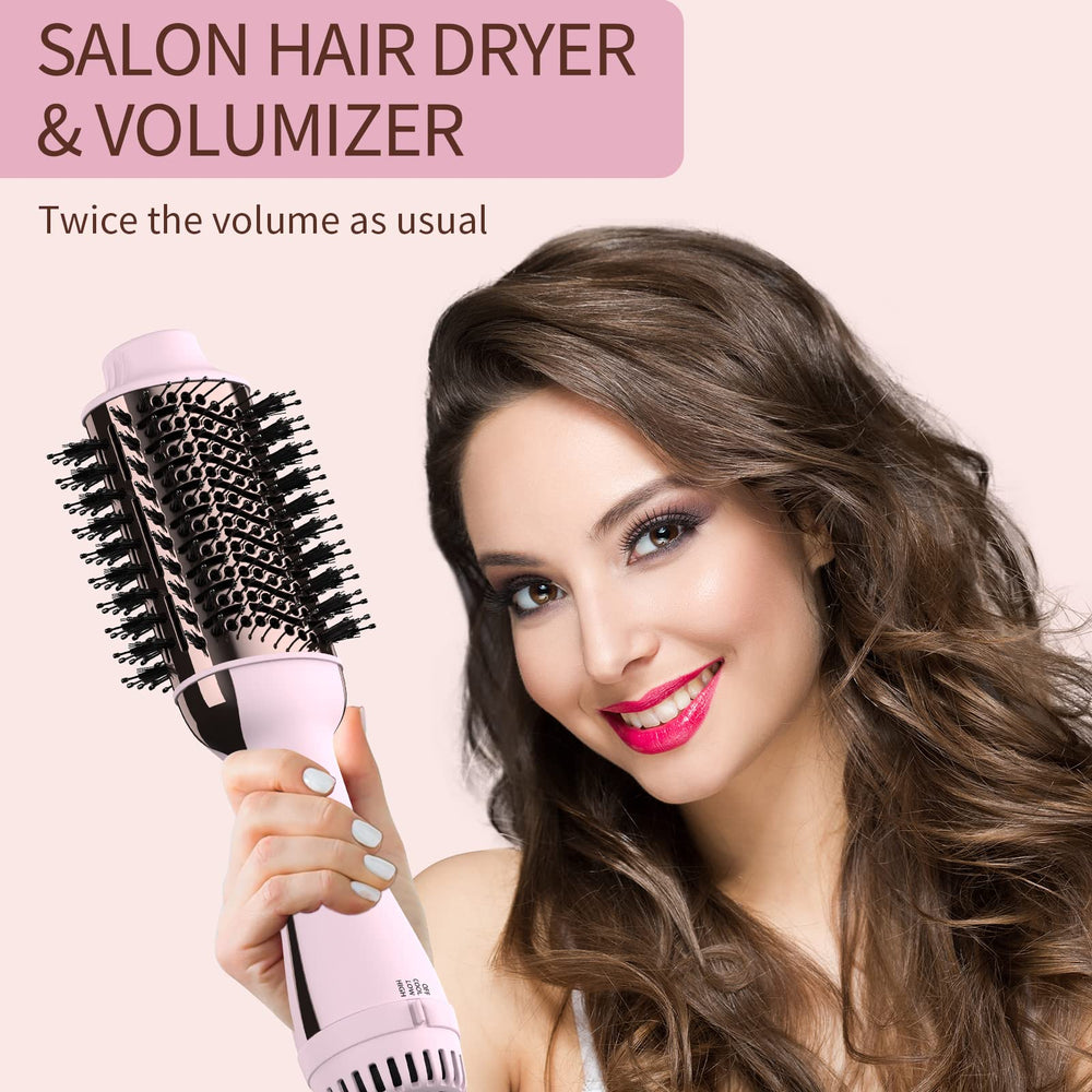 Umeely hair dryer brush nylon pin bristles glide through hair.