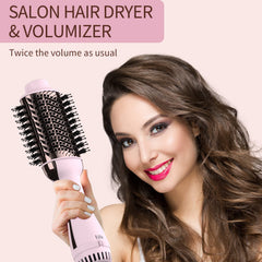 Umeely hair dryer brush nylon pin bristles glide through hair.