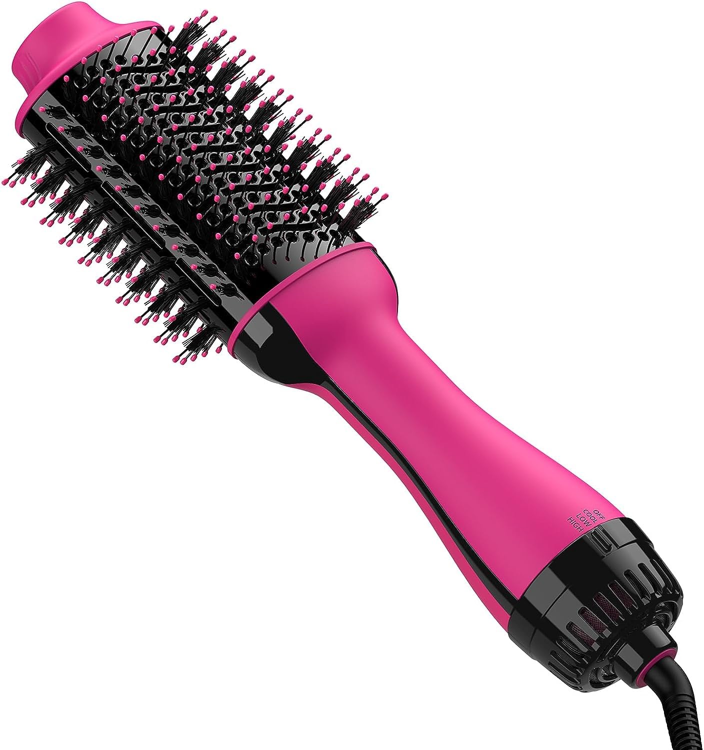 Umeely Hair Dryer Brush with oval barrel and 360 airflow delivers smooth styling.