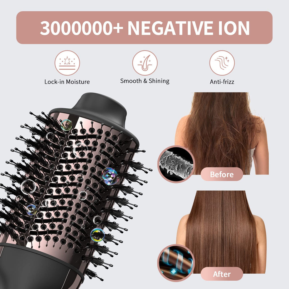 Umeely titanium barrel provides even heat for quick, gentle drying.